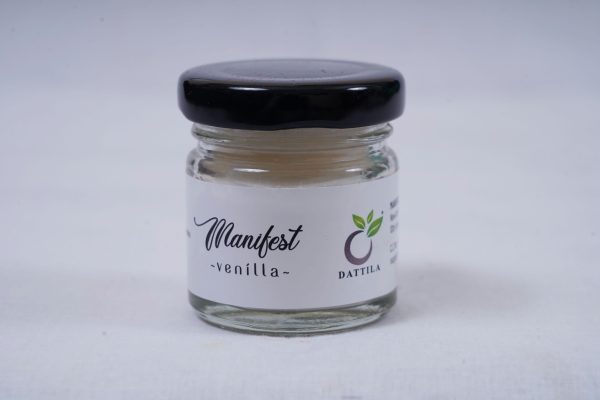 Vanilla Soy Wax Manifestation Candle - A Vanilla-scented soy wax candle with manifestation properties