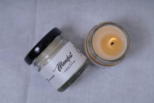 Vanilla Soy Wax Manifestation Candle - A Vanilla-scented soy wax candle with manifestation properties (2)