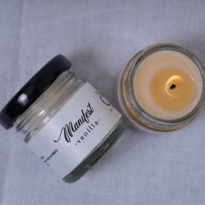 Vanilla Soy Wax Manifestation Candle - A Vanilla-scented soy wax candle with manifestation properties (2)